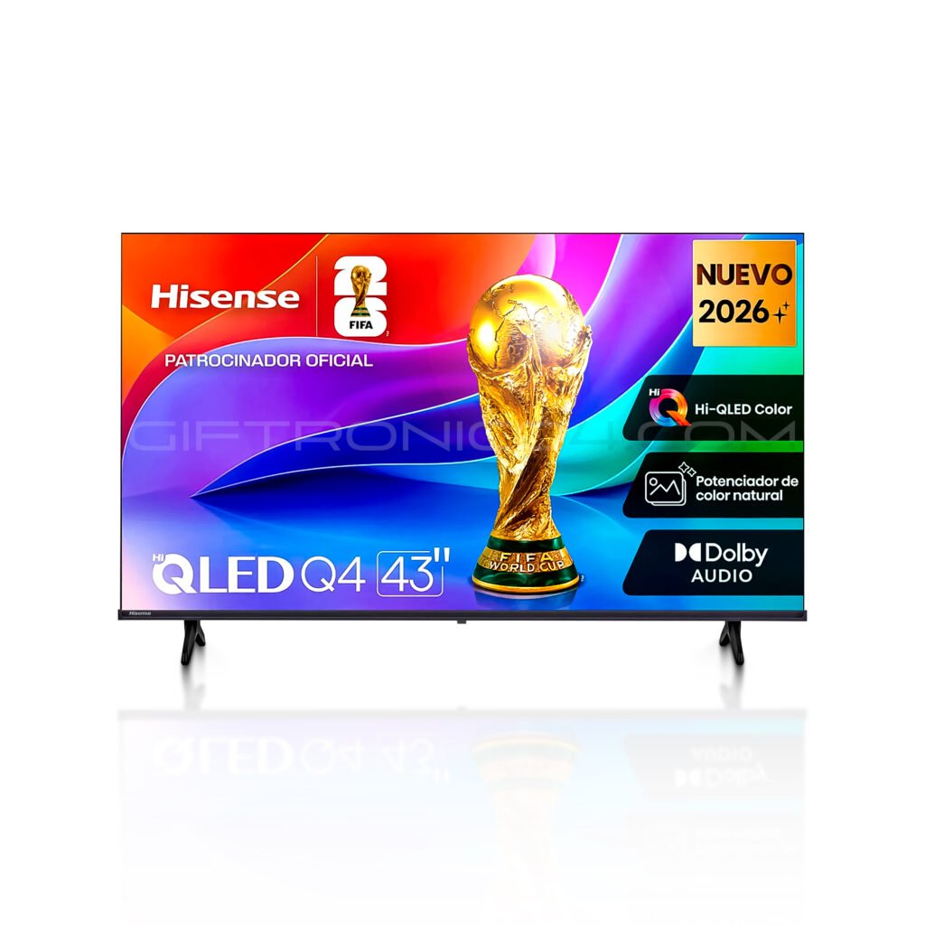 televisorsmart tv hisense 43" qled q4sv: colores vibrantes y diseño elegante.
