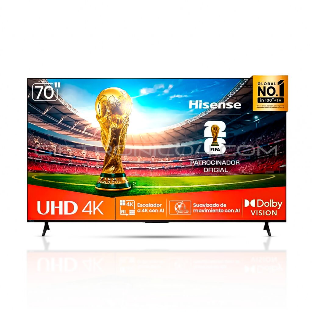 televisor hisense 70" pulgadas a6nv smart tv uhd 4k cine en casa