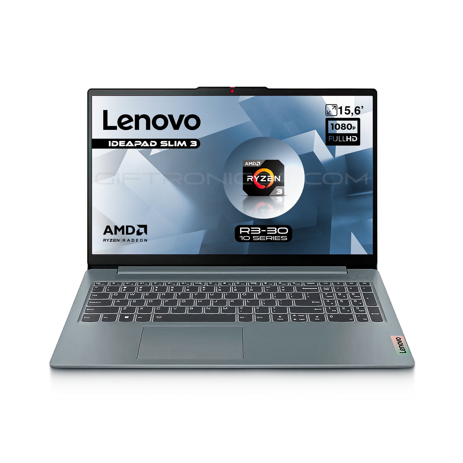 Portatil Lenovo Slim 3 15AMN8 | AMD Ryzen 3-30 Serie 10 | RAM 16GB DDR5 | 512GB SSD | Arctic Grey