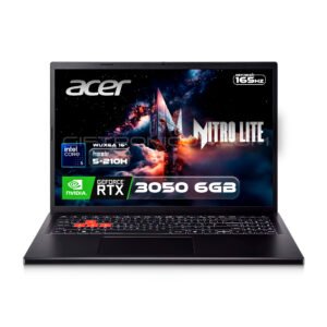 portátil gamer acer nitro lite 16" | intel core 5 | 16gb ddr5 | 512gb ssd | rtx3050 6gb