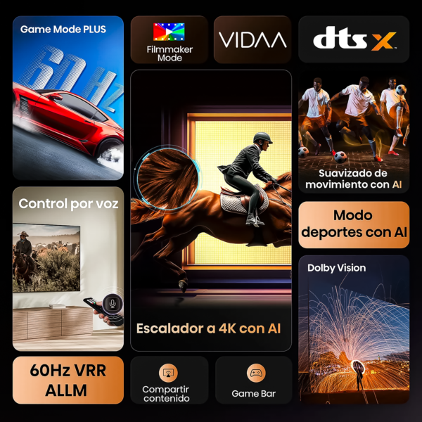 Televisor Hisense 70" Pulgadas A6NV Smart TV UHD 4K Cine en Casa — foto 2 de 10