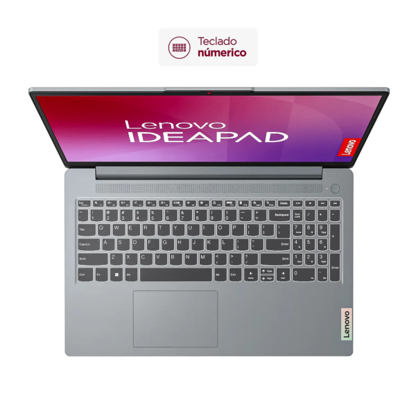 Portatil Lenovo Slim 3 15AMN8 | AMD Ryzen 3-30 Serie 10 | RAM 16GB DDR5 | 512GB SSD | Arctic Grey — foto 6 de 8