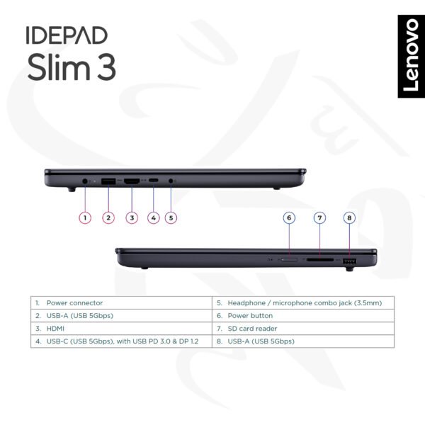 Portatil Lenovo IdeaPad Slim 3 15IRH10 | 15,3" WUXGA TOUCH | Intel i5-13420H | RAM 16GB 512GB SSD | Gris — foto 7 de 8