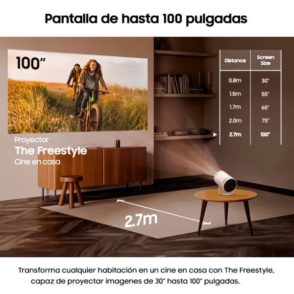 Video Proyector SAMSUNG SP-LFF3CLAXXZL Smart The Freestyle 2da Generación Blanco — foto 2 de 10