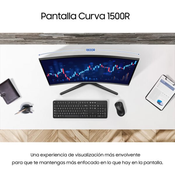 Monitor Samsung Curvo 32" Pulgadas S3 Full HD 100Hz Negro — foto 3 de 10