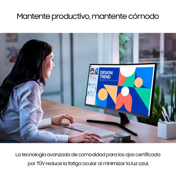 Monitor Curvo Samsung S3 S39GD 27" FHD 100Hz - Rendimiento Fluido — foto 7 de 10