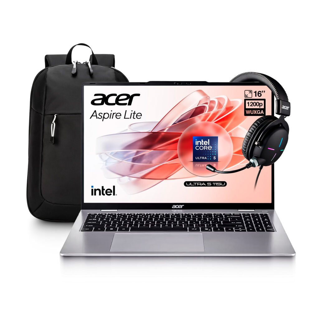 Portátil Acer Aspire Lite | 16" WUXGA IPS | Core™ Ultra 5 115U | RAM 16GB | 512GB SSD | Silver blunde