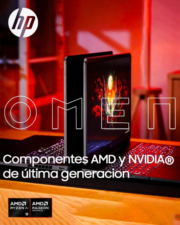 Portatil Hp Omen 16-ap0011la | 16" 2K 144Hz | AMD Ryzen 9 8940HX | RAM 24GB | 1TB SSD | RTX5070 8GB — foto 3 de 9