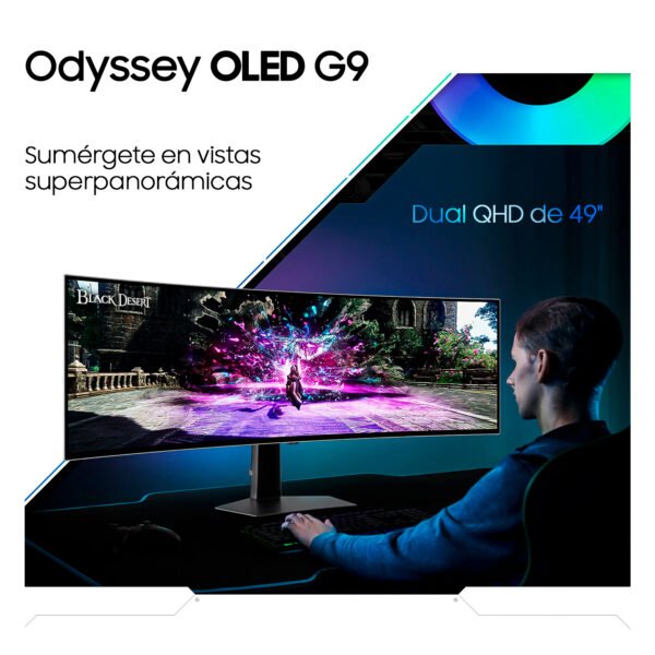 Monitor Samsung Odyssey G9 DQHD OLED 49" Curvo Ultra-Wide Negro — foto 6 de 13