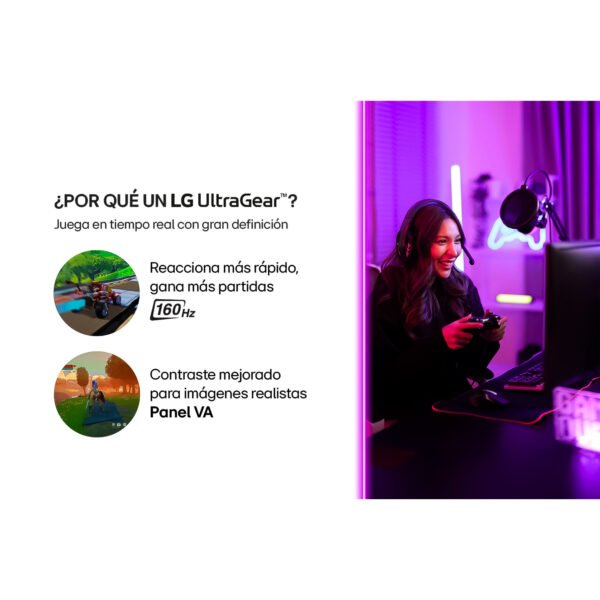 Monitor Curvo LG UltraGear 34G600A-B 34" WQHD 160Hz 1ms para Pro-Gamers — foto 3 de 10