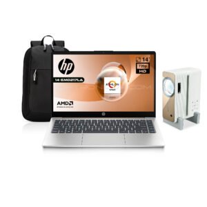 Inicio portátil hp 14 em0217la amd athlon ram 8gb 512gb ssd + morral y proyector