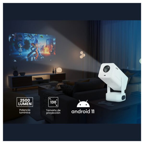 Proyector LED VTA Gunma 2 HD 2.500 Lúmenes WiFi - Bluetooth con Android — foto 5 de 11
