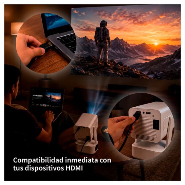 Proyector LED VTA Gunma 2 HD 2.500 Lúmenes WiFi - Bluetooth con Android — foto 7 de 11
