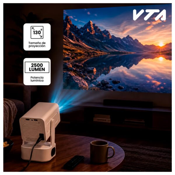 Proyector LED VTA Gunma 2 HD 2.500 Lúmenes WiFi - Bluetooth con Android — foto 9 de 11