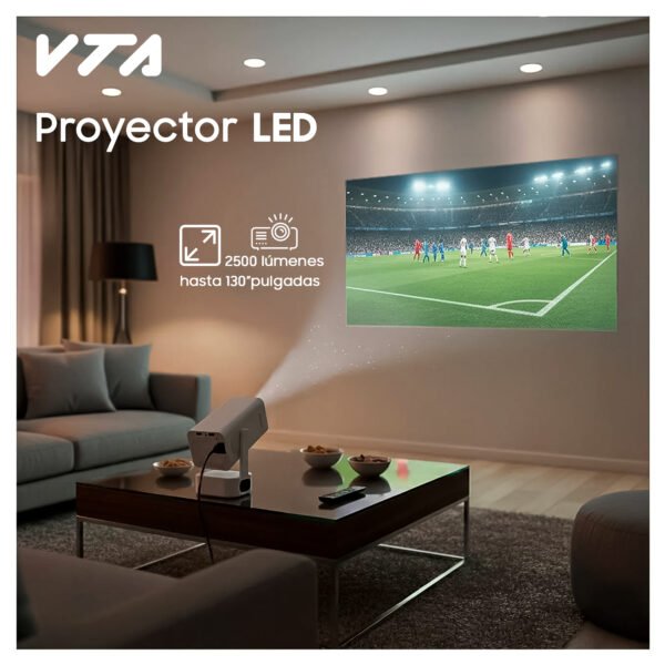 Proyector LED VTA Gunma 2 HD 2.500 Lúmenes WiFi - Bluetooth con Android — foto 11 de 11