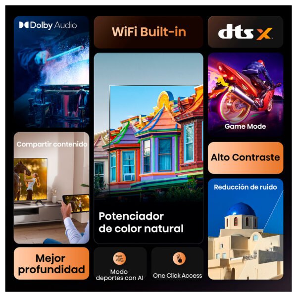 Televisor Hisense 40" A4NV FHD Smart TV VIDAA con Barra de Sonido Compacta — foto 5 de 10