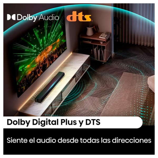 Barra de Sonido Hisense HS1000 120W con Bluetooth y Dolby Audio — foto 5 de 10