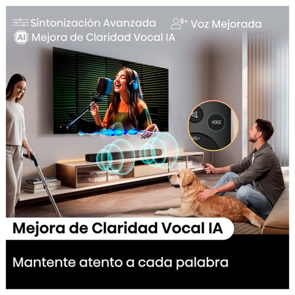 Barra de Sonido Hisense HS1000 120W con Bluetooth y Dolby Audio — foto 7 de 10
