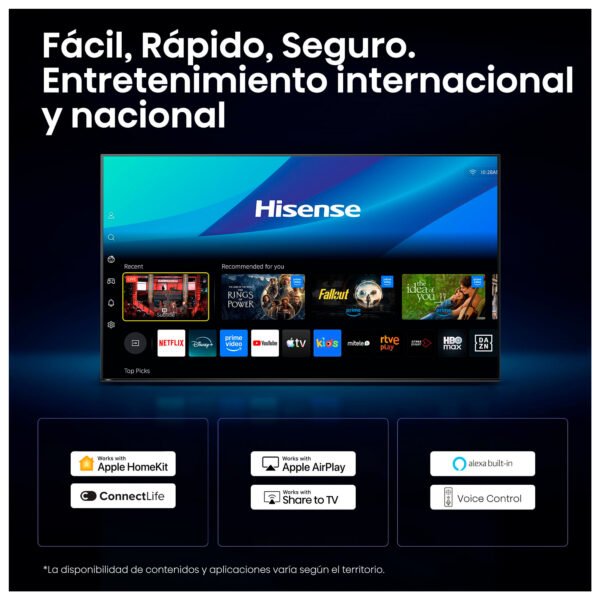Televisor Hisense 50" Pulgadas 50A6S Smart TV 4K UHD con Google TV — foto 8 de 12