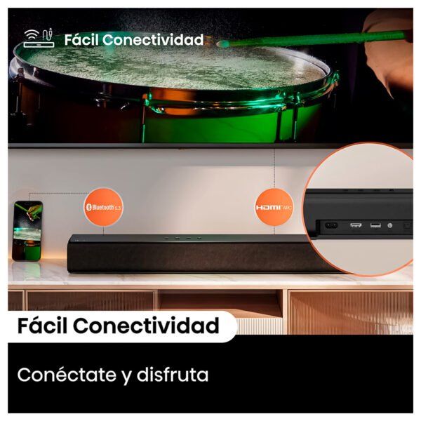 Televisor Hisense 50" A6SG Smart TV UHD 4K Google TV y Barra de Sonido HS1000 — foto 5 de 10